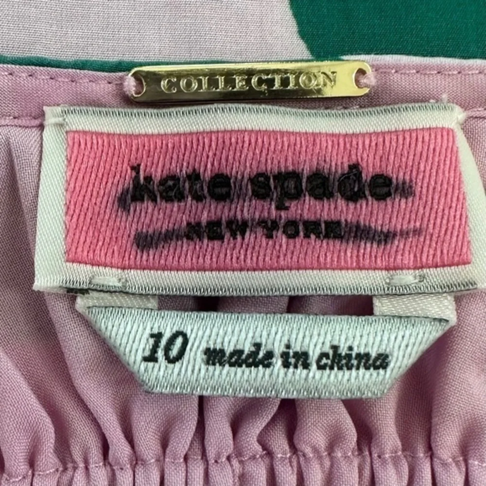 Kate Spade New York‎ Pink Grand Flora Ruffle Open Back Top Sz 10